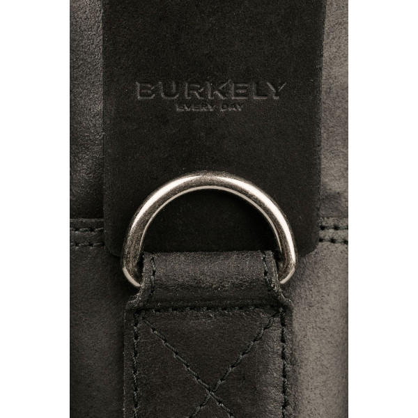 Pánská kožená taška na notebook Burkely Max - černá