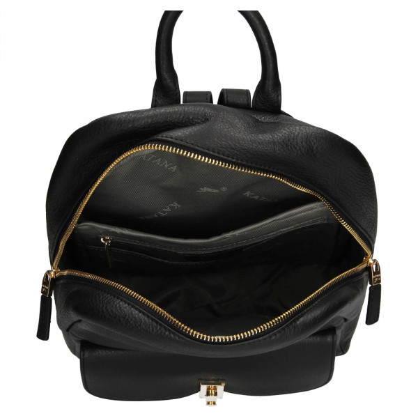 Elegantní dámský kožený batoh Katana Ninna- černá