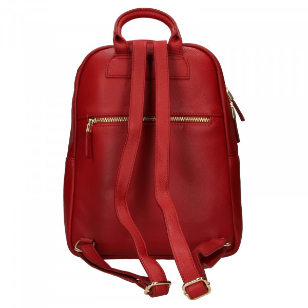 Elegantní dámský kožený batoh Katana Ninna- červená