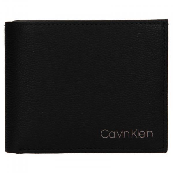 Pánská kožená peněženka Calvin Klein Sebastiane - černá