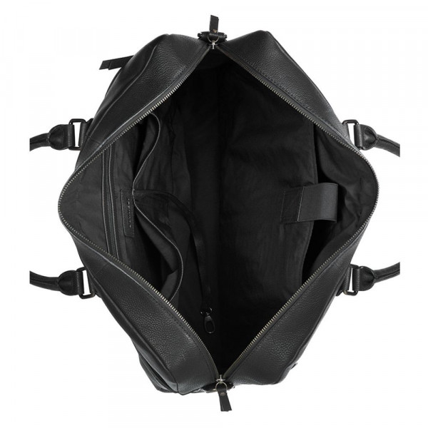 Pánská kožená taška na notebook Burkely Minvel - černá
