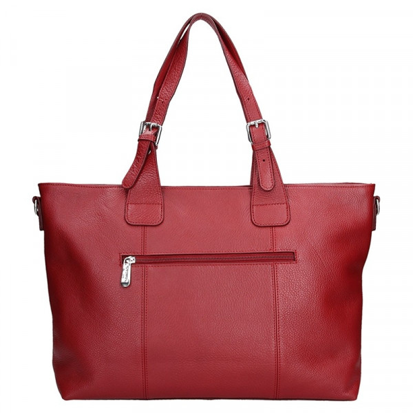 Elegantní dámská kožená kabelka Katana Silvia - červená