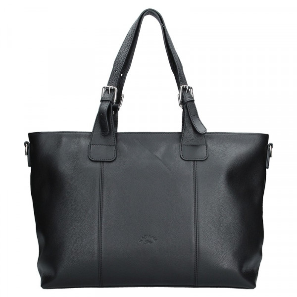 Elegantní dámská kožená kabelka Katana Silvia - černá