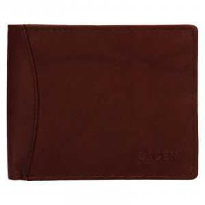 Pánská kožená peněženka Lagen Felixe - hnědá
