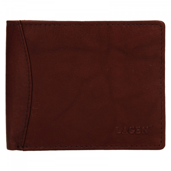 Pánská kožená peněženka Lagen Felixe - hnědá