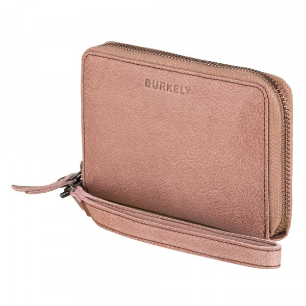 Dámská kožená peněženka Burkely Wristlet - růžová