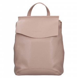 Dámský kožený batoh Facebag Stella - světle růžová
