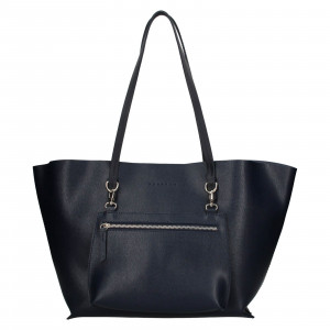 Dámská kožená kabelka Facebag 2v1 - tmavě modrá