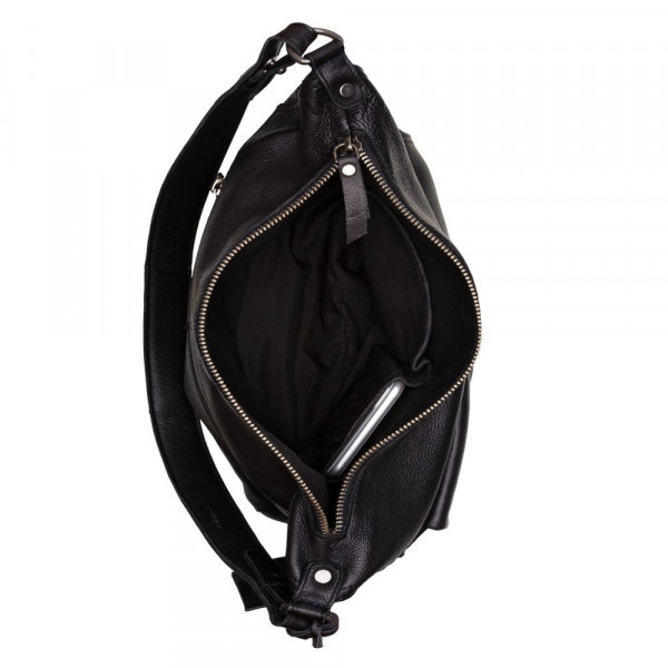 Dámská kožená kabelka přes rameno Burkely Hobo - černá