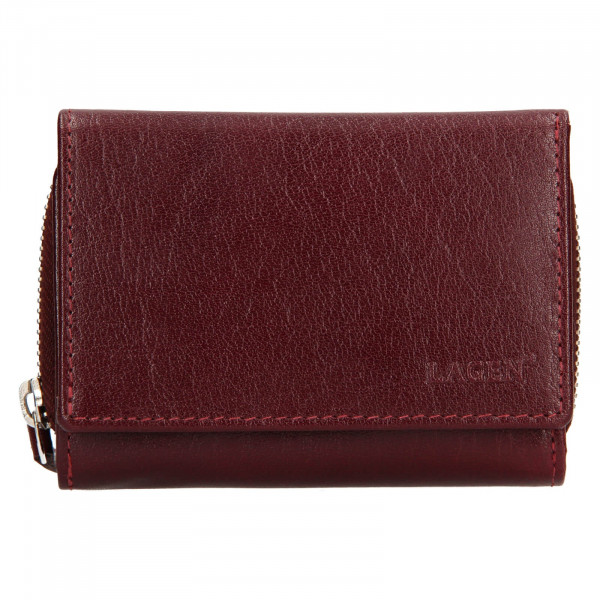 Dámská kožená peněženka Lagen Laura - vínová