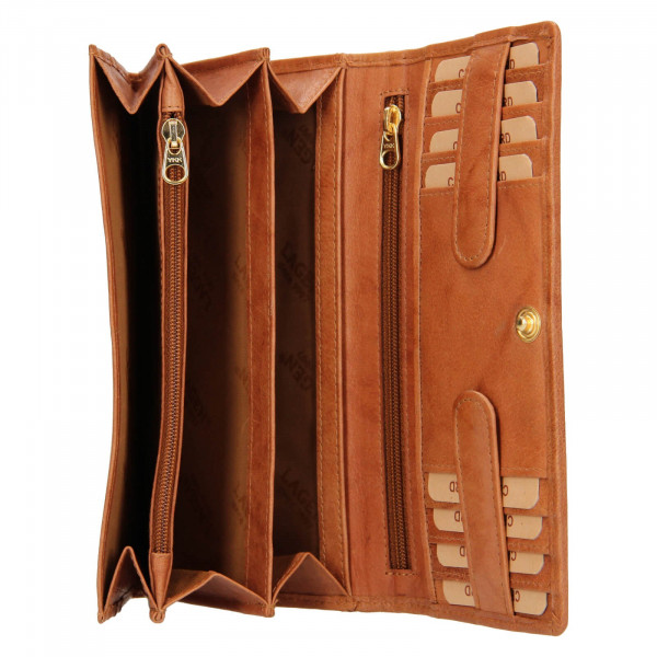 Dámská kožená peněženka Lagen Amalie - koňak
