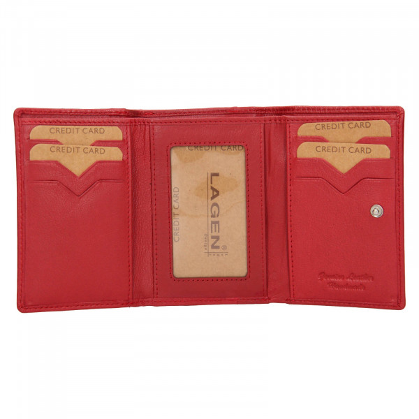 Dámská kožená peněženka Lagen Kateřina - červená