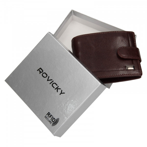 Pánská kožená peněženka Rovicky Oskar - hnědá
