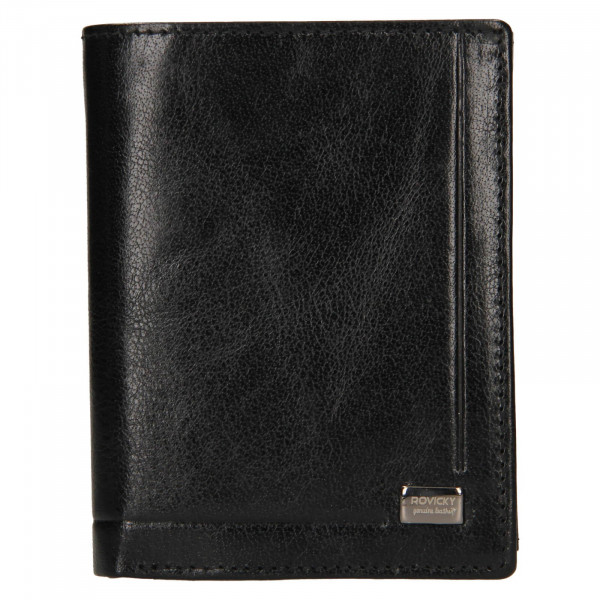 Pánská kožená peněženka Rovicky Lucas - černá