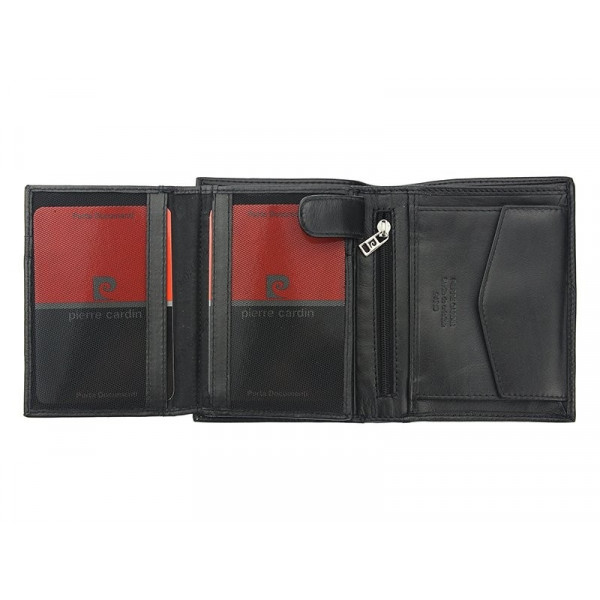 Pánská kožená peněženka Pierre Cardin Polle - černá