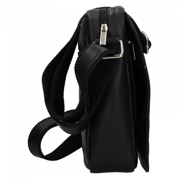 Pánská kožená taška přes rameno SendiDesign Dens - černá