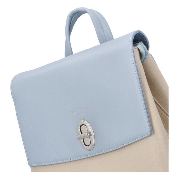 Módní dámský batoh David Jones Lea - béžovo-modrá
