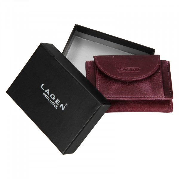 Dámská kožená slim peněženka Lagen Mellba - fialová