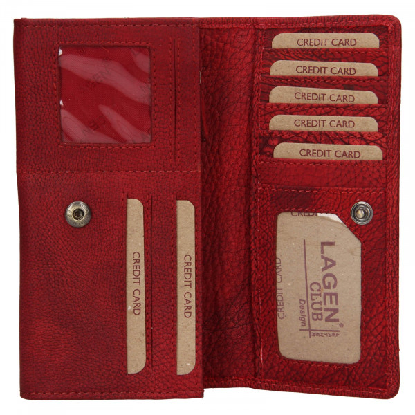 Dámská kožená peněženka Lagen Inge - červená