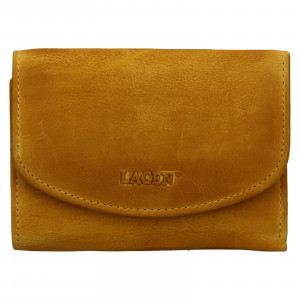 Dámská kožená peněženka Lagen Julie - žlutá