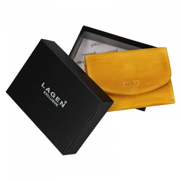 Dámská kožená peněženka Lagen Julie - žlutá