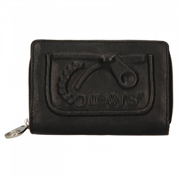 Dámská kožená peněženka Levi's Emma - černá