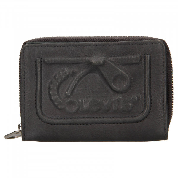 Dámská kožená peněženka Levi's Emma - šedá