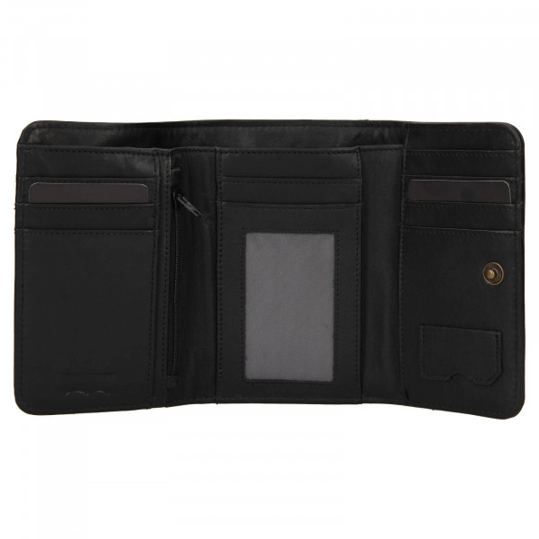 Dámská kožená peněženka Levi's Olivia - černá