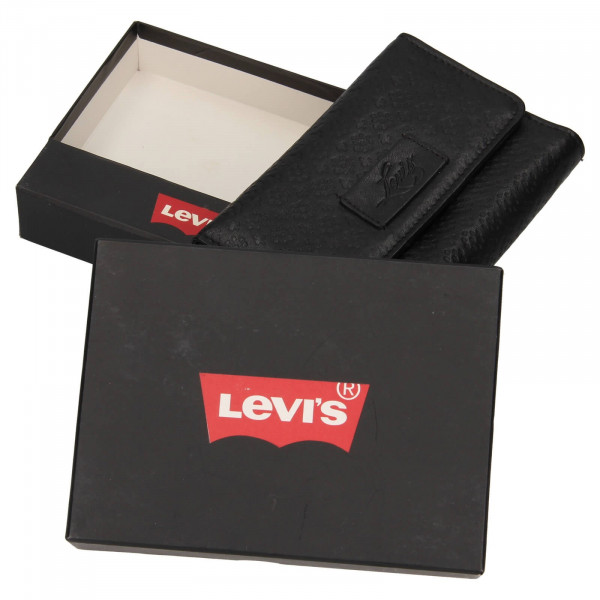 Dámská kožená peněženka Levi's Olivia - černá
