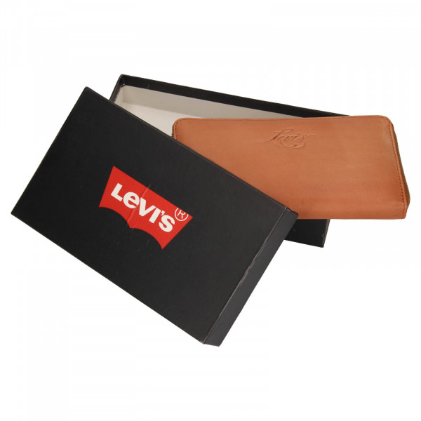Dámská kožená peněženka Levi's Emily - hnědá