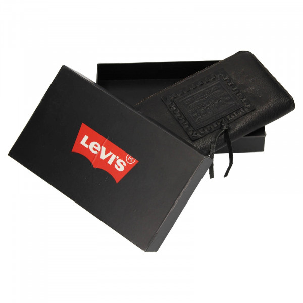 Dámská kožená peněženka Levi's Sofia - černá