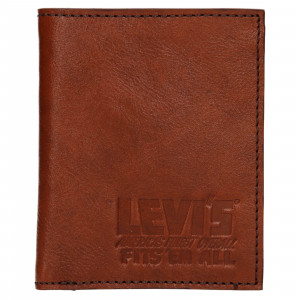 Pánská kožená peněženka Levi's Alexander - hnědá