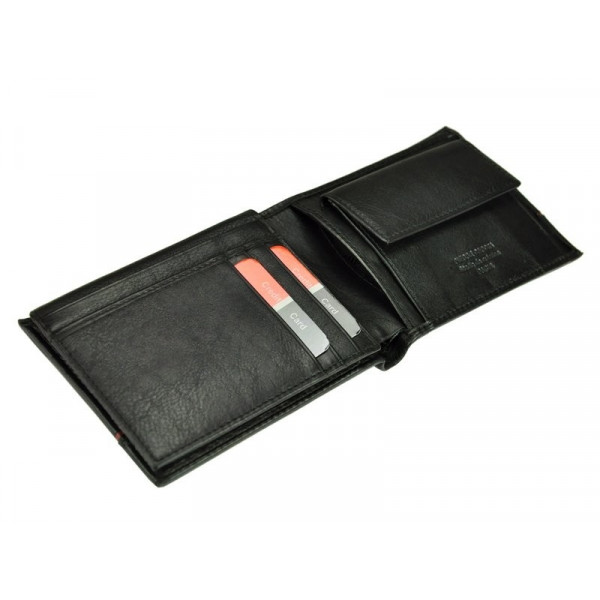 Pánská kožená peněženka Pierre Cardin Jean - černo-modrá