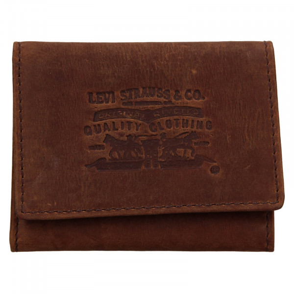 Pánská kožená peněženka Levi's Etham - hnědá