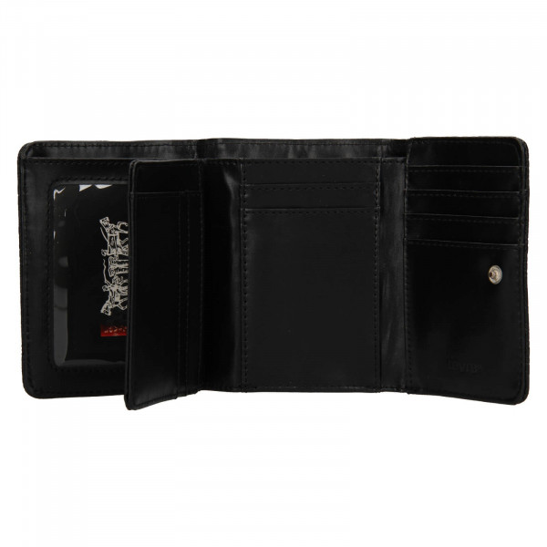 Dámská kožená peněženka Levi's Victoria - černá