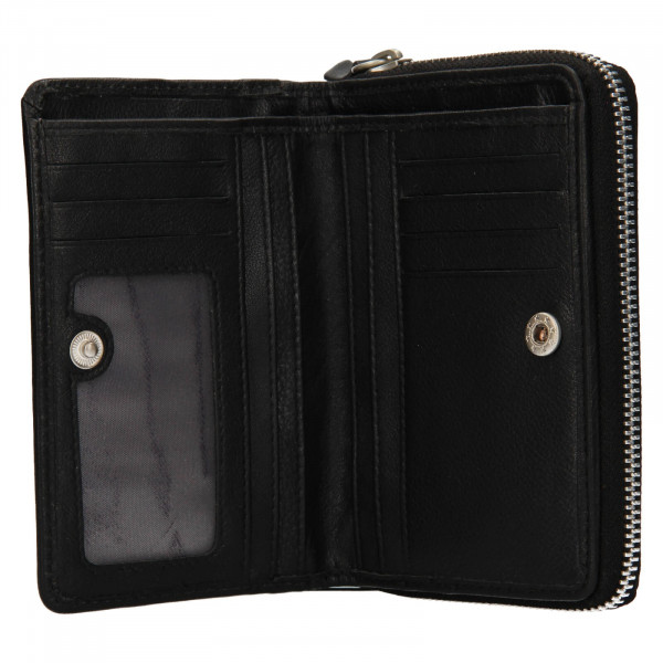 Dámská kožená peněženka Levi's Harper - černá