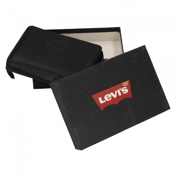 Dámská kožená peněženka Levi's Harper - černá