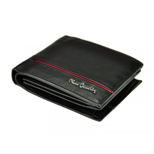 Pánská kožená peněženka Pierre Cardin Michel - černo-červená