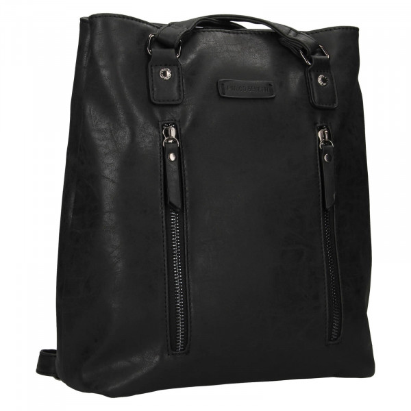Elegantní dámská batůžko-kabelka Enrico Benetti Merta - černá