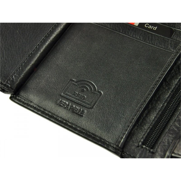 Pánská kožená peněženka Pierre Cardin Philippe - černo-modrá
