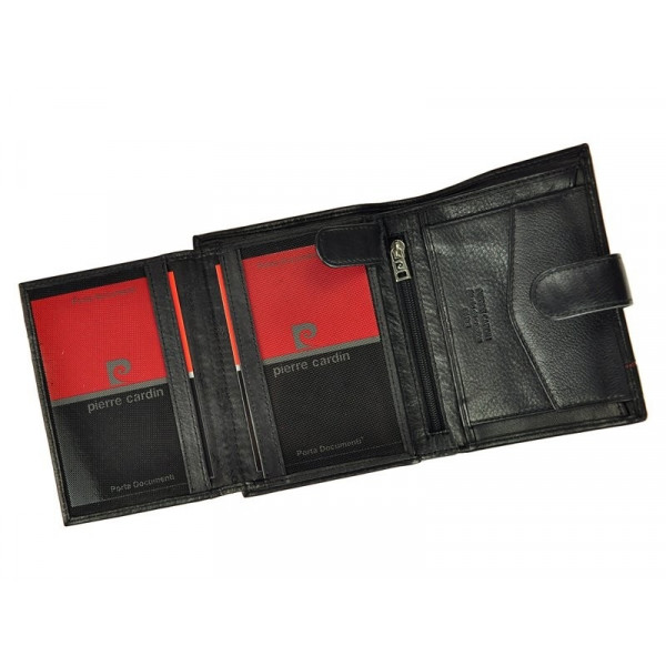 Pánská kožená peněženka Pierre Cardin Philippe - černo-červená