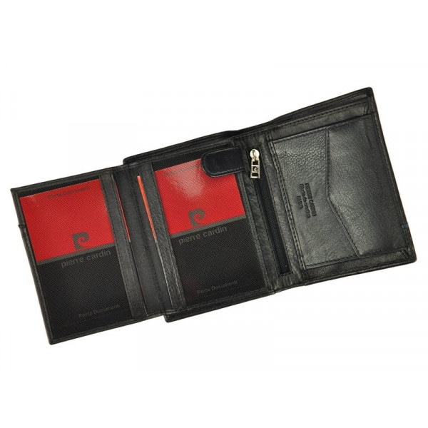 Pánská kožená peněženka Pierre Cardin Alain - černo-červená