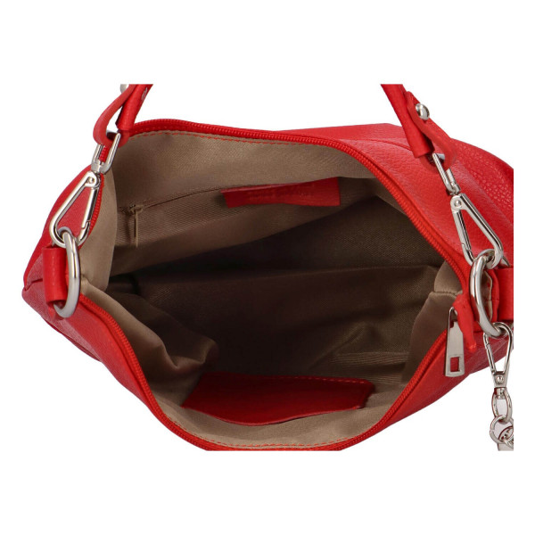 Dámská crossbody kožená kabelka Delami Sara - červená