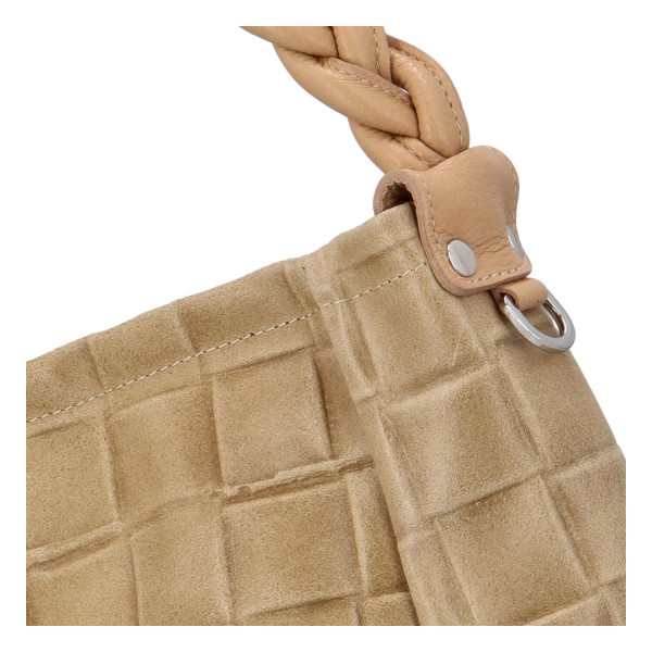 Dámská kožená kabelka Delami Chiara - béžová