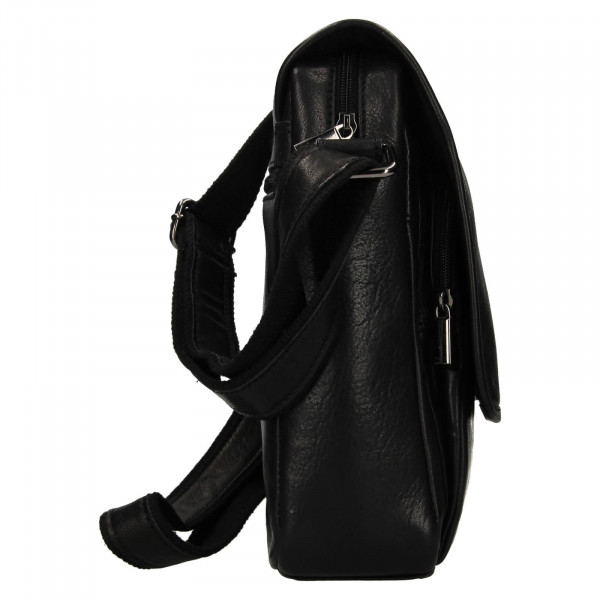Pánská kožená taška přes rameno SendiDesign Pauls - černá