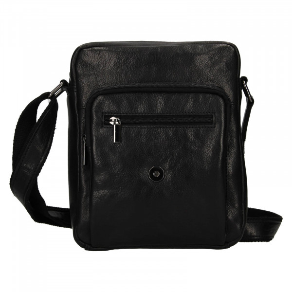 Pánská kožená taška přes rameno SendiDesign Pauls - černá