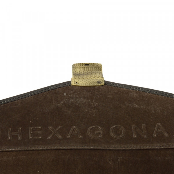Celokožená pánská aktovka Hexagona 111006 - černá