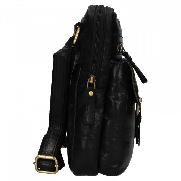 Pánská kožená taška přes rameno Ashwood Nicholas - černá