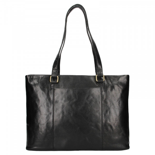 Dámská kožená kabelka Ashwood Lolita - černá