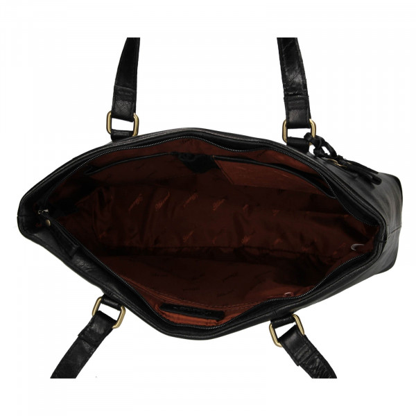 Dámská kožená kabelka Ashwood Lolita - černá